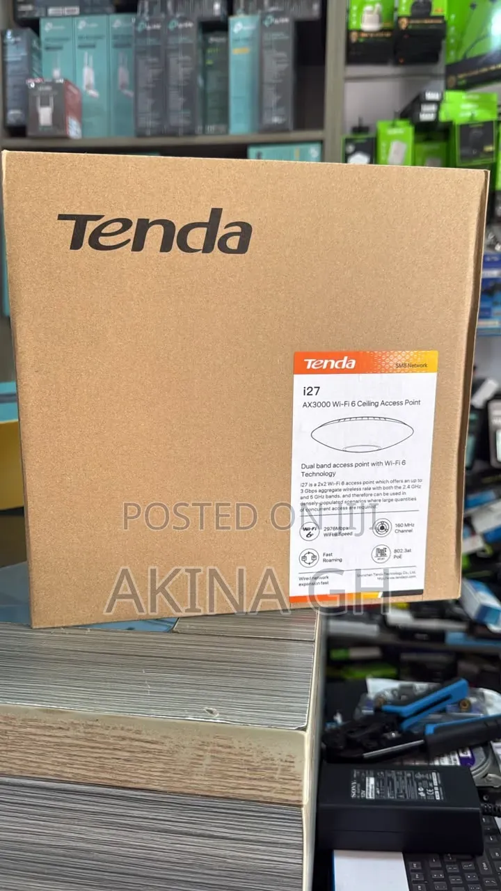 Tenda I27 Wifi 6 Ax3000 Dual Band Wi-Fi 6 Indoor Access Point