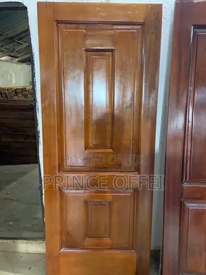 Ghana Made Polished Wood Doors.