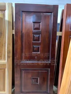 Ghana Made Polished Wood Doors.