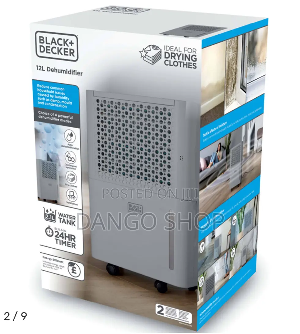 Black Decker 12l Smart Dehumidifier | Bxeh60016gb