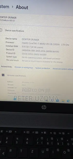 Laptop HP EliteBook 850 8GB Intel Core i7 SSD 256GB