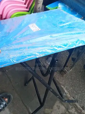 Plastic Table With Metal Legs Small Size
