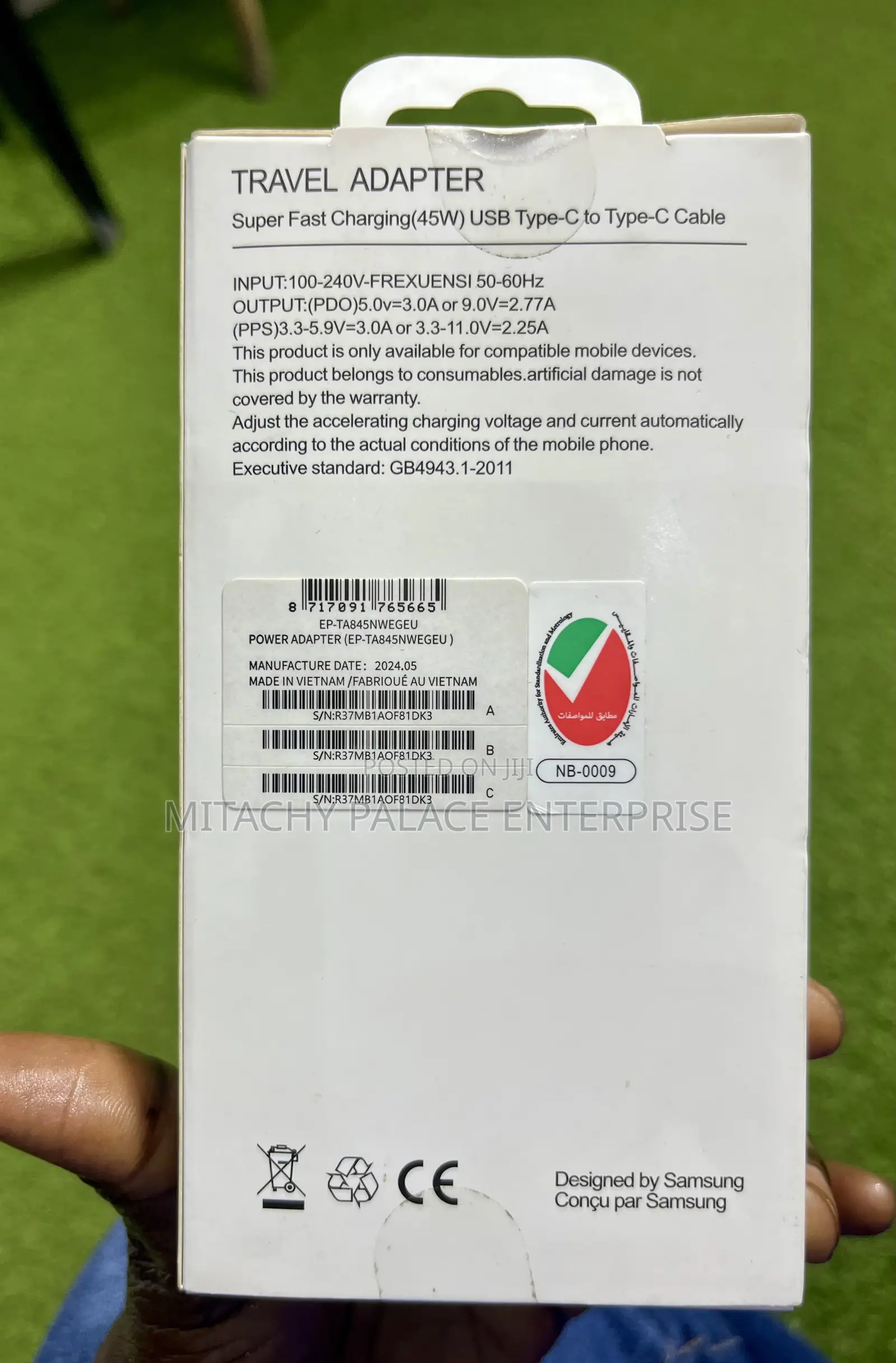 Original Complete Samsung Charger Type C to C