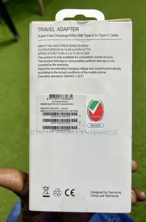 Original Complete Samsung Charger Type C to C
