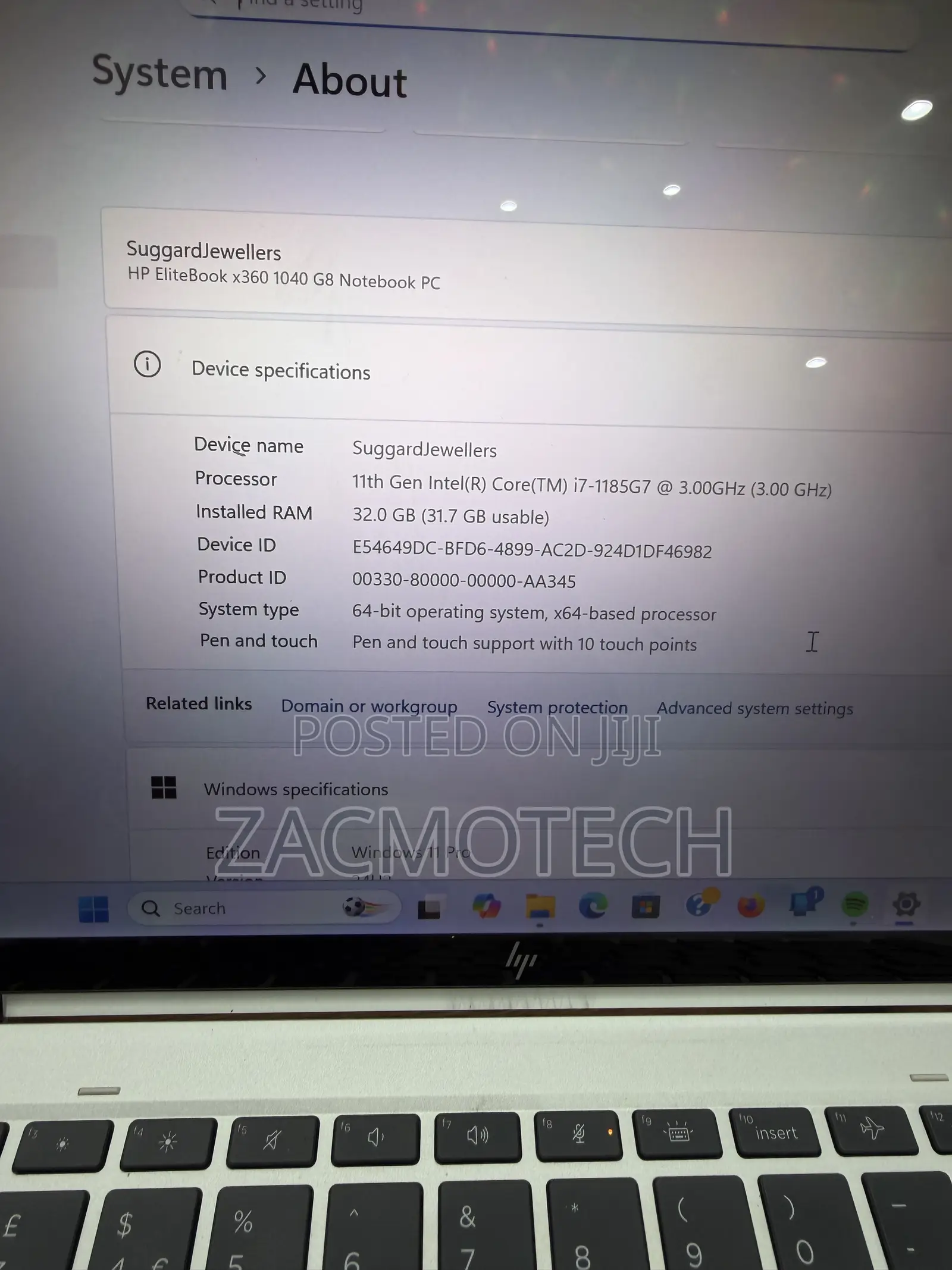 Laptop HP EliteBook 1040 G8 32GB Intel Core i7 SSD 512GB