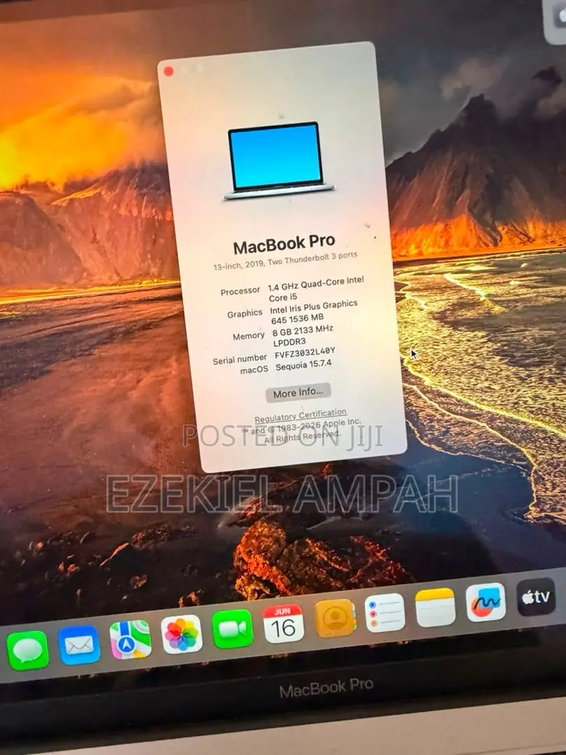 Laptop Apple MacBook Pro 2019 8GB Intel Core i5 SSD 128GB