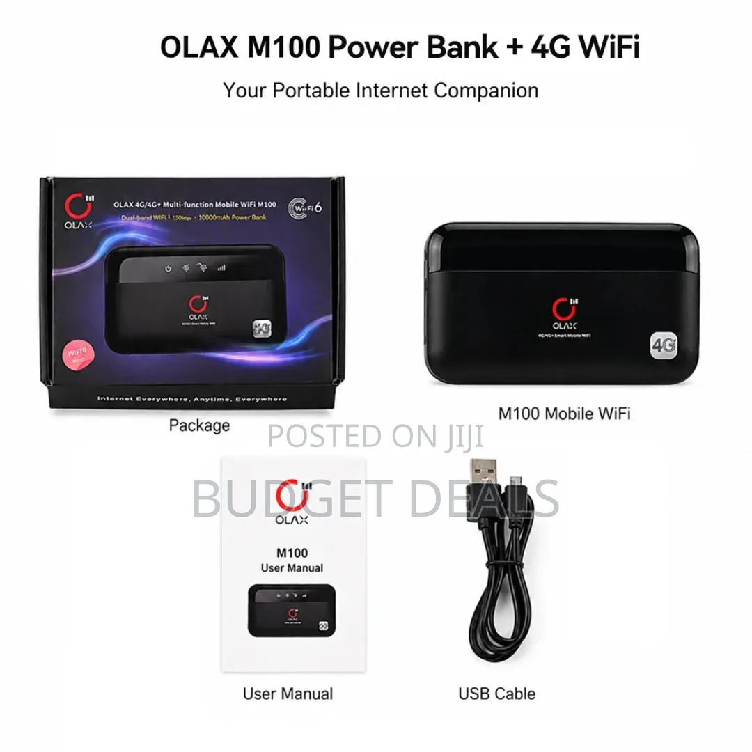 Olax M100 Pocket 4g Mifi + Power Bank