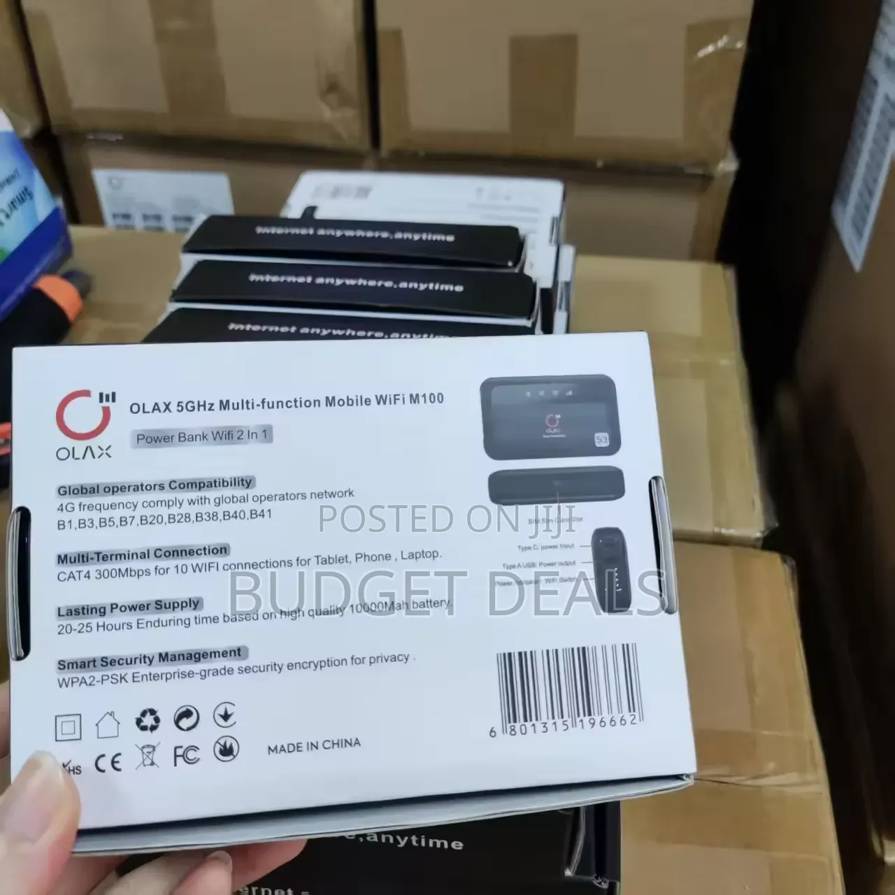 Olax M100 Pocket 4g Mifi + Power Bank
