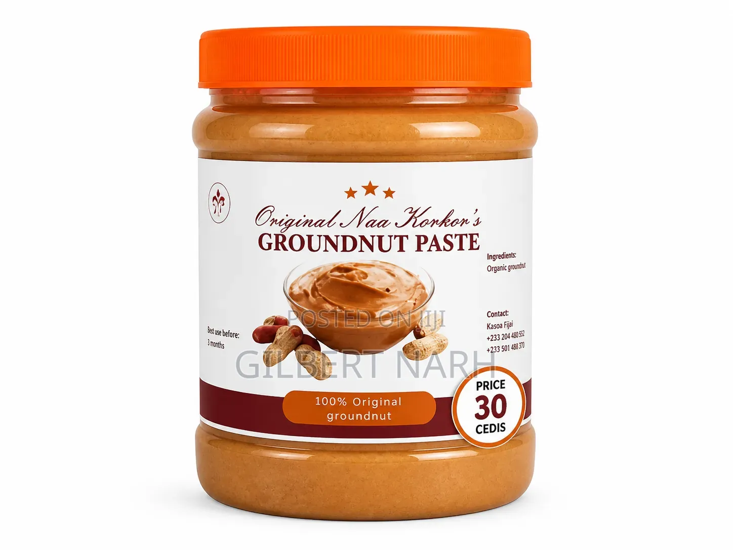 Original Naa Korkor's Groundnut Paste