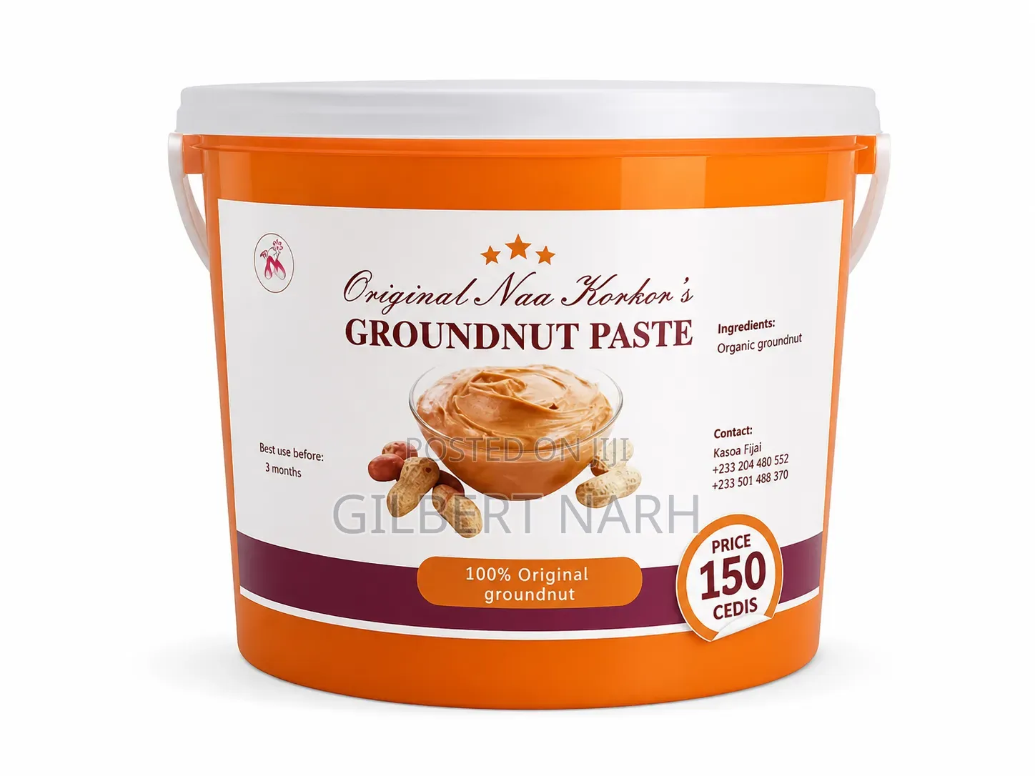 Original Naa Korkor's Groundnut Paste