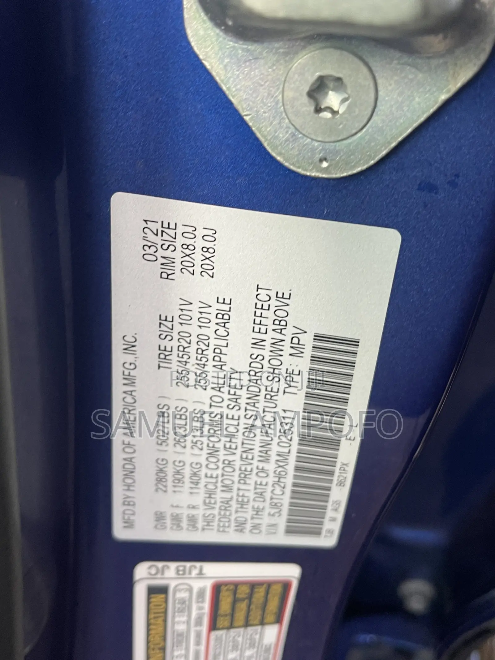 Acura RDX 2021 Blue