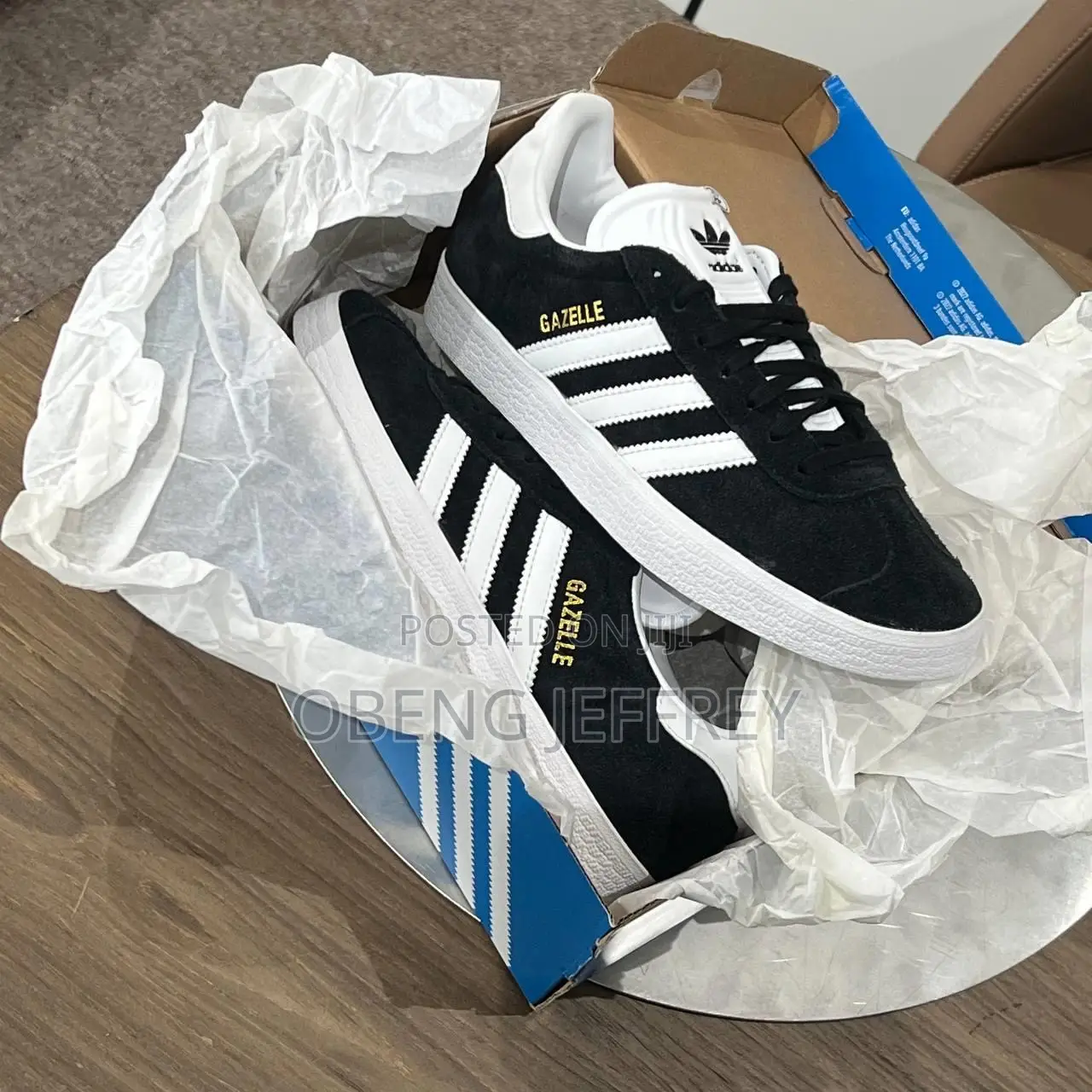 Original Adidas Gazelle Black/White