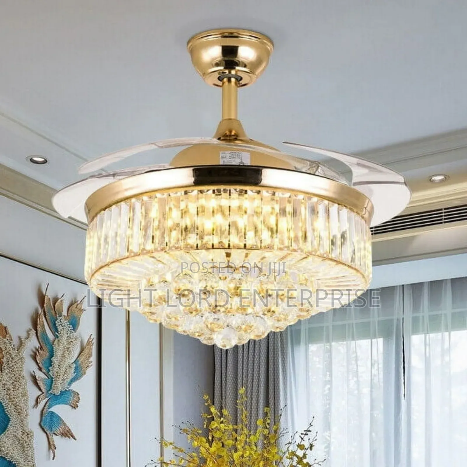 Crystal Chandeliers Fan Light