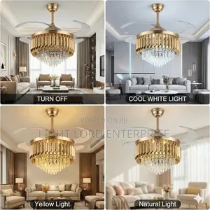 Shape Luxurious Chandelier Remote Fan