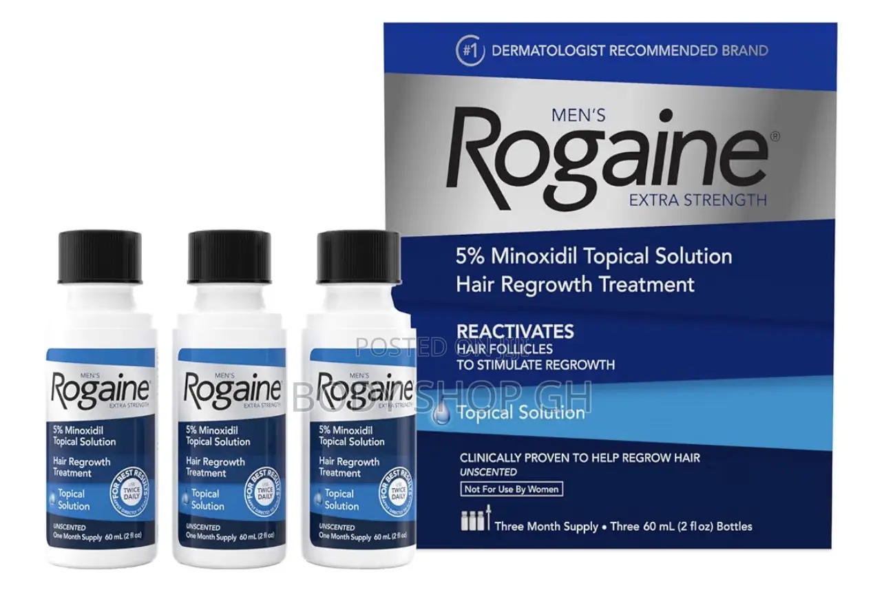 Original Rogaine Minoxidil Solution for Men - One Month Supply