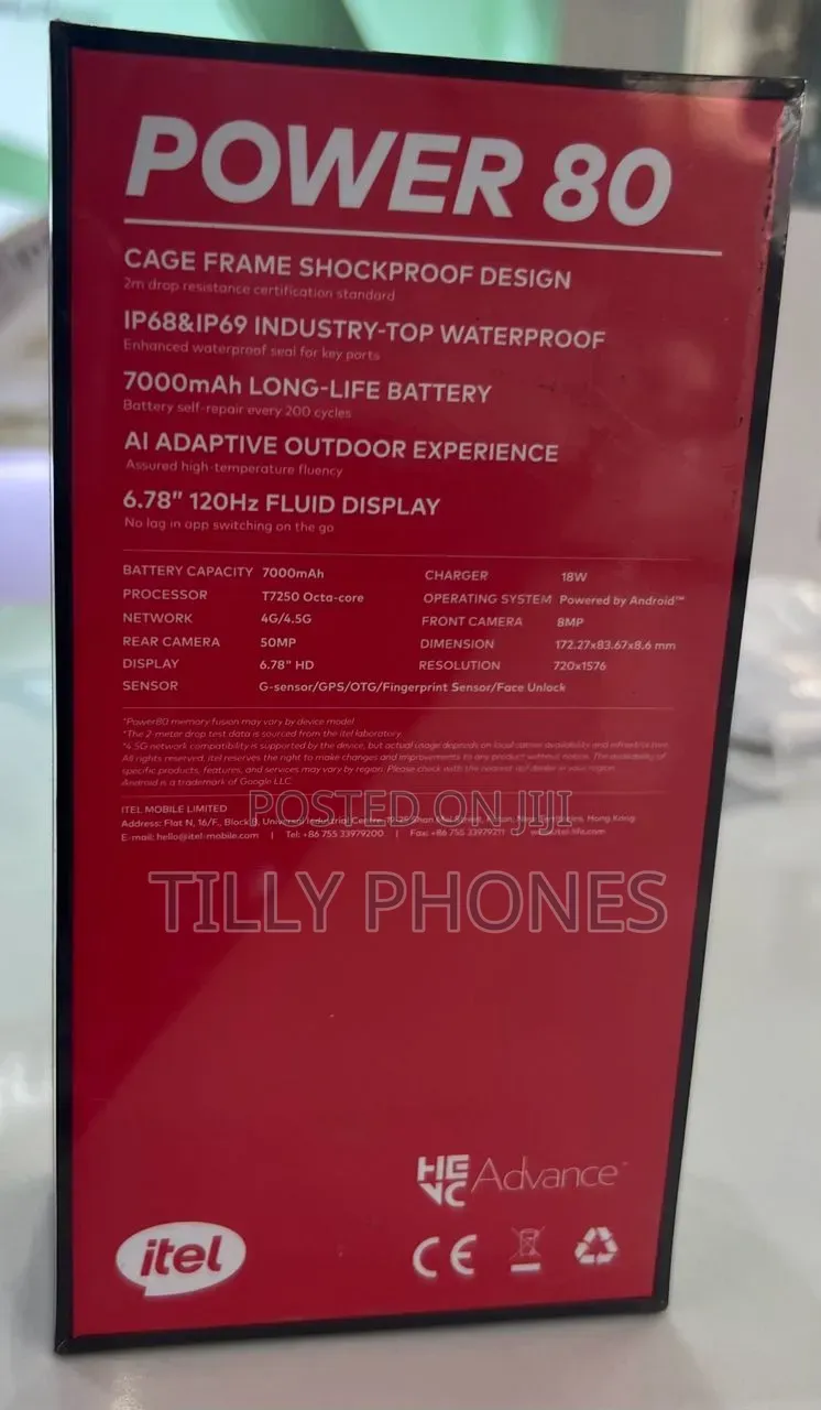 New Itel Power 70 128 GB Black