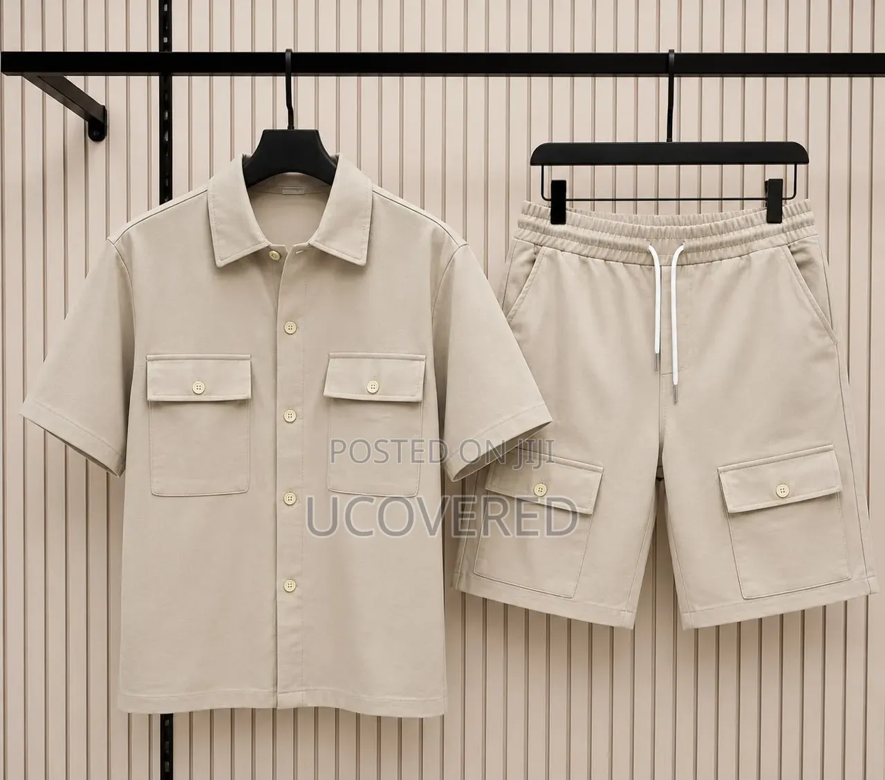 Quality Button Up Shirts + Shorts Two Piece