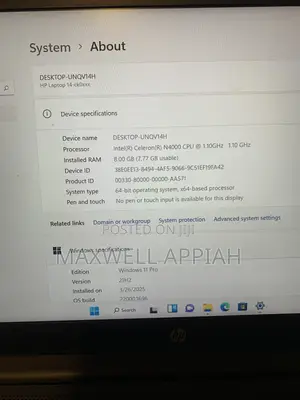 Laptop HP 8GB Intel SSD 500GB