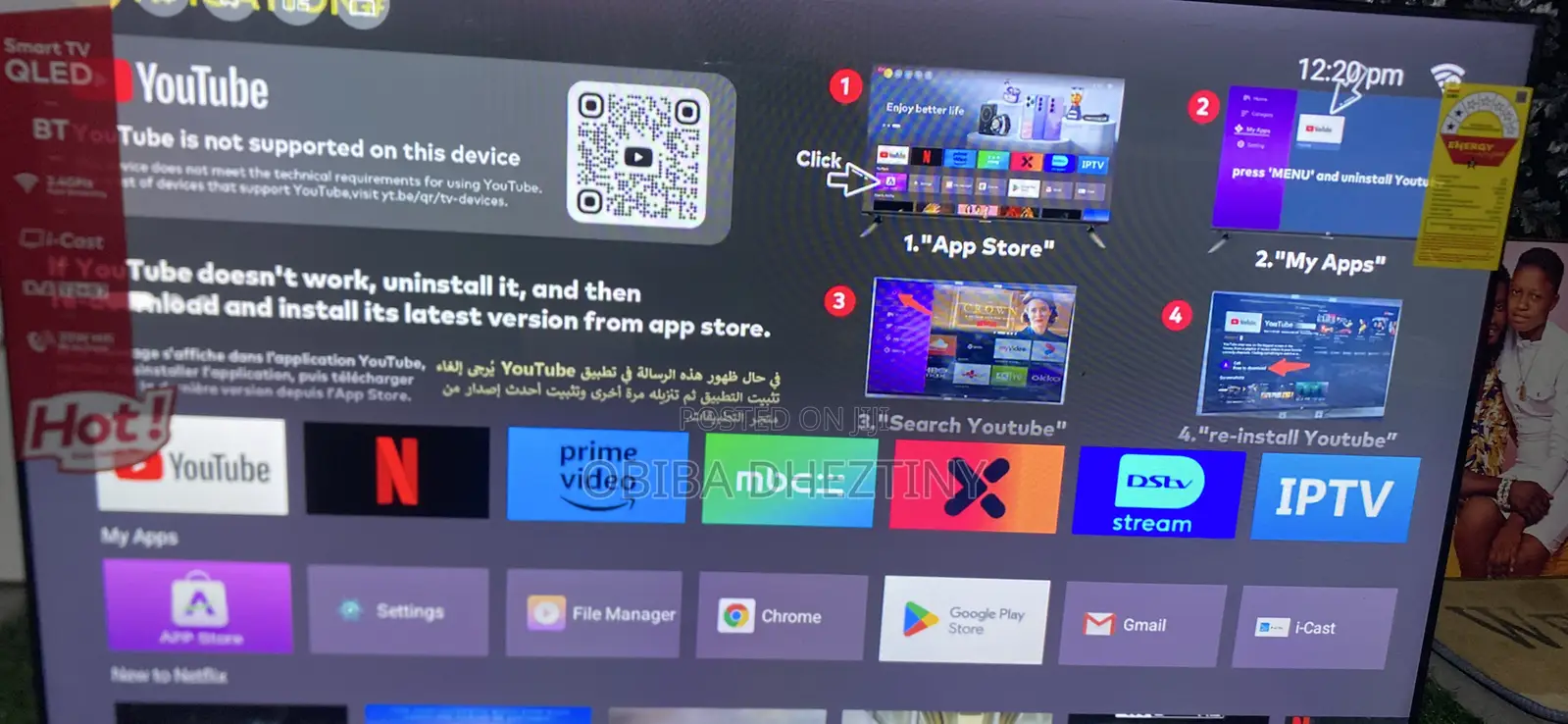 43inches Smart Qled Itel Tv