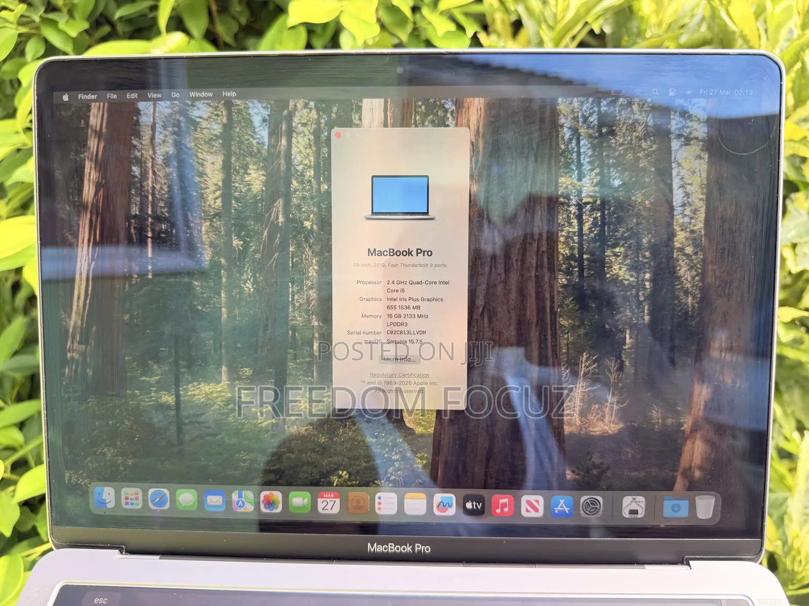 Laptop Apple MacBook Pro 2019 16GB Intel Core i5 SSD 512GB