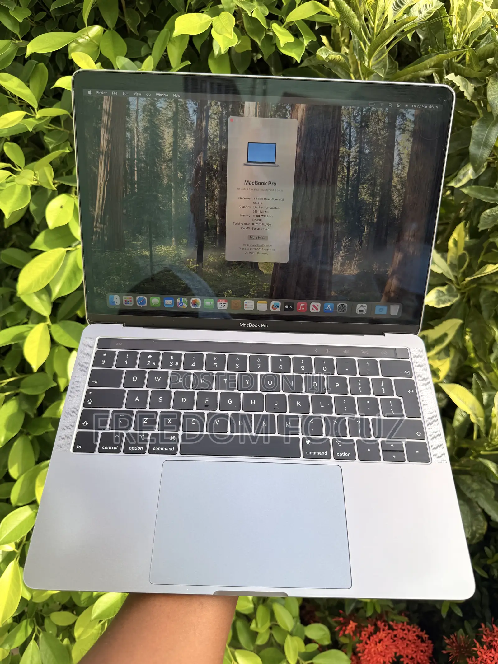Laptop Apple MacBook Pro 2019 16GB Intel Core i5 SSD 512GB