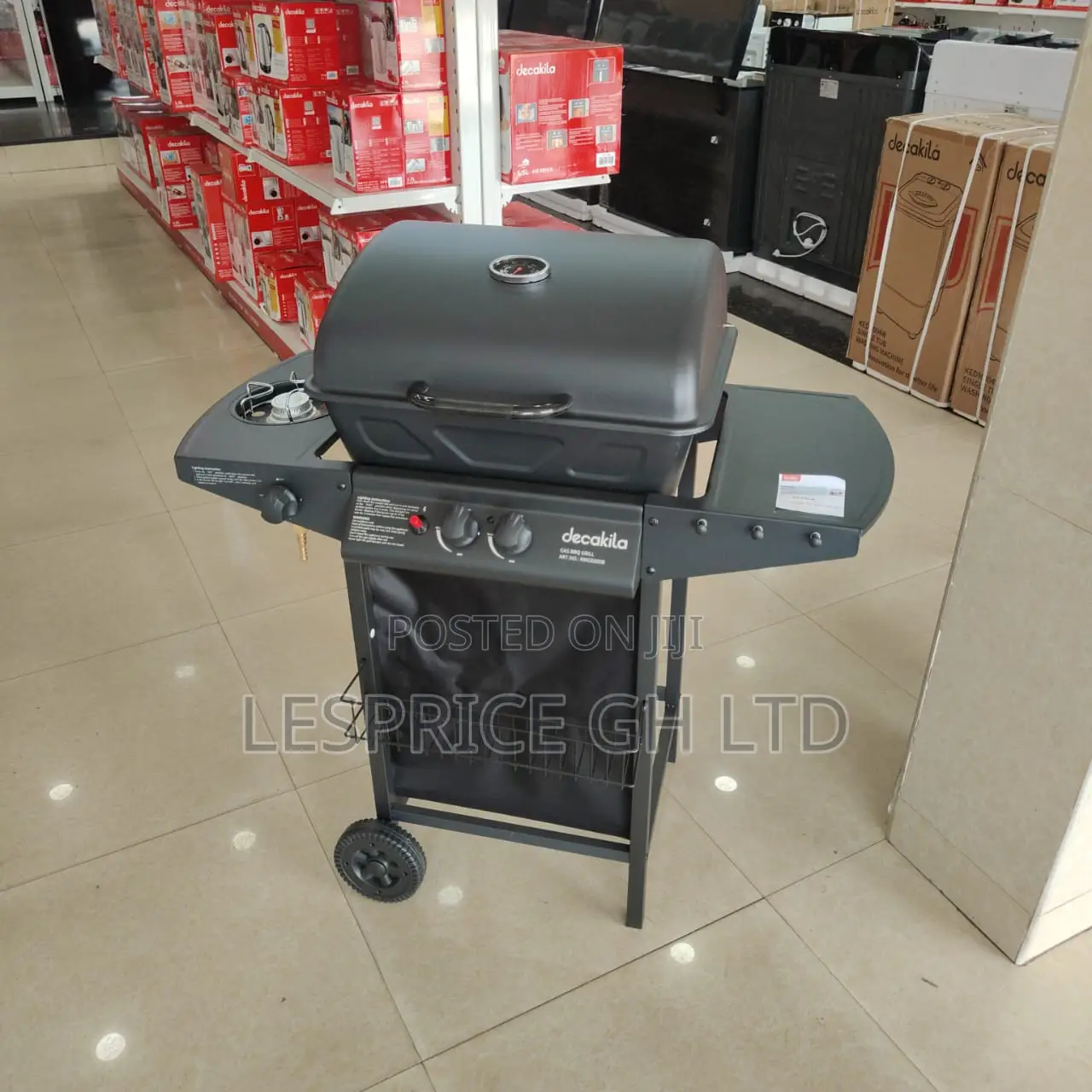 Decakila's Numero Uno 2 Burner Gas Black BBQ Grill