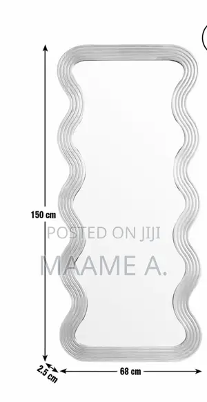 Habitat Wavy Wooden Full Length Wall Mirror - 150x68cm
