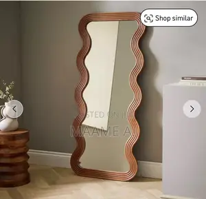 Habitat Wavy Wooden Full Length Wall Mirror - 150x68cm