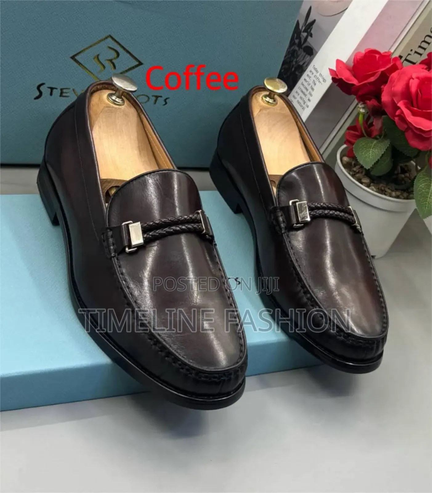 Coffee Brown Steve Riot Men's Casual Easy Wear Shoes