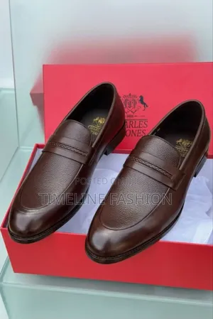 Charles and Jones Men's Stylish Easy Wear Shoes Coffee Brown Colour
