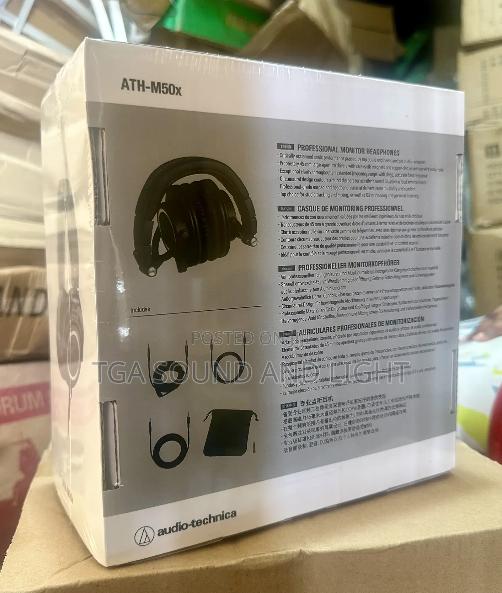 Audio Technica Ath-M50x Studio Monitoring Headphones