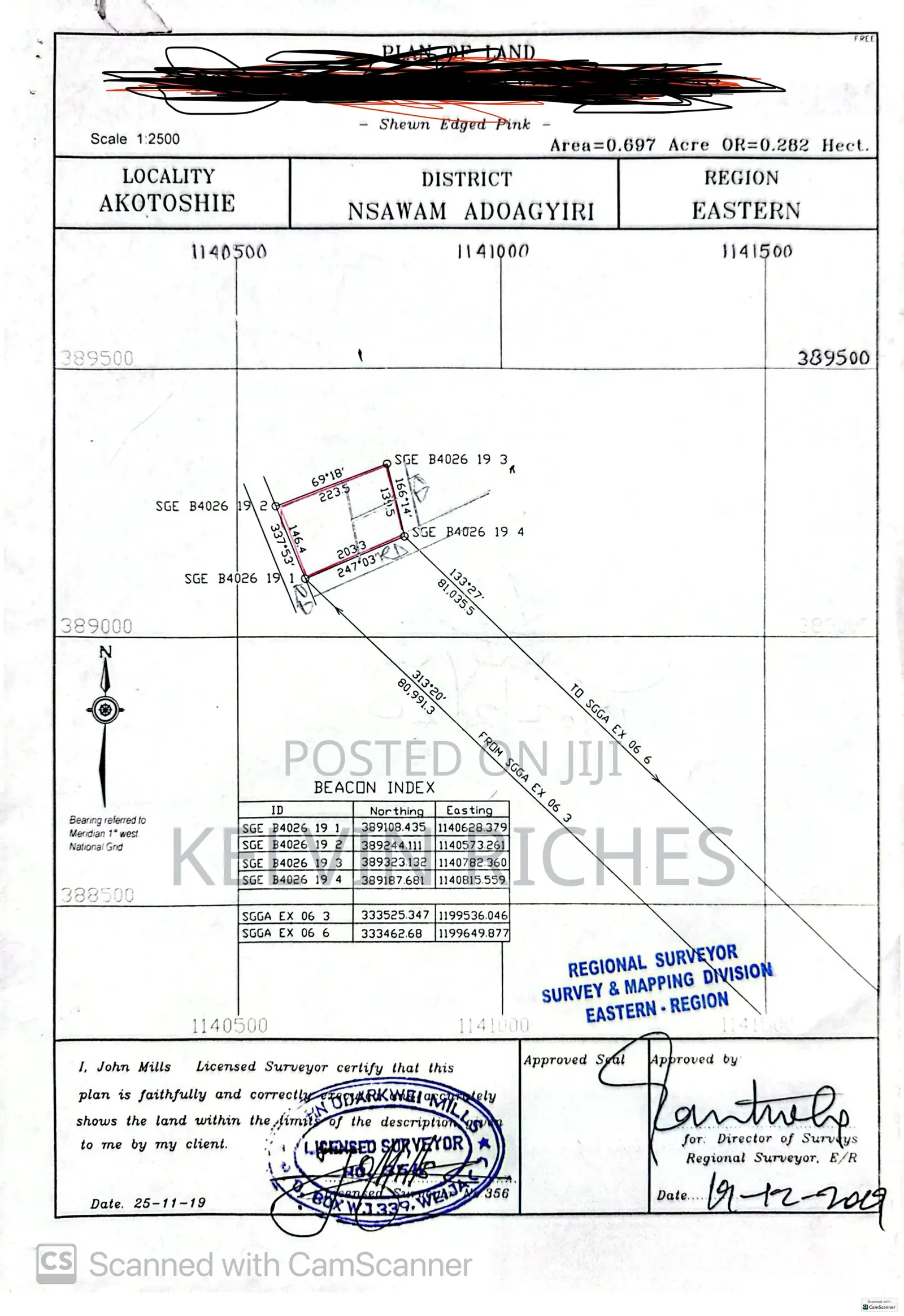 Registered Plots of Land at Amassman Medie for Sale