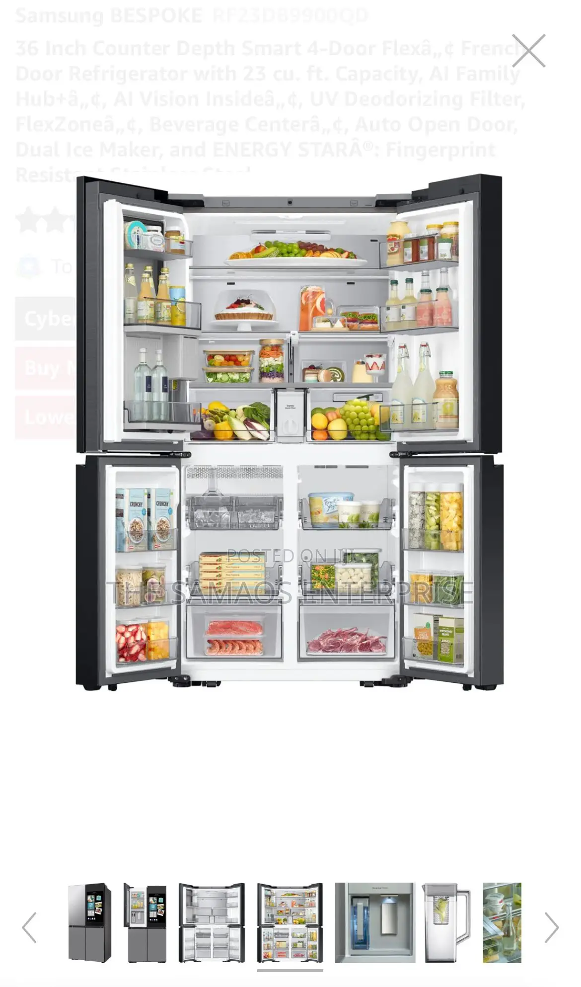 Samsung Bespoke 4-Door Fridge