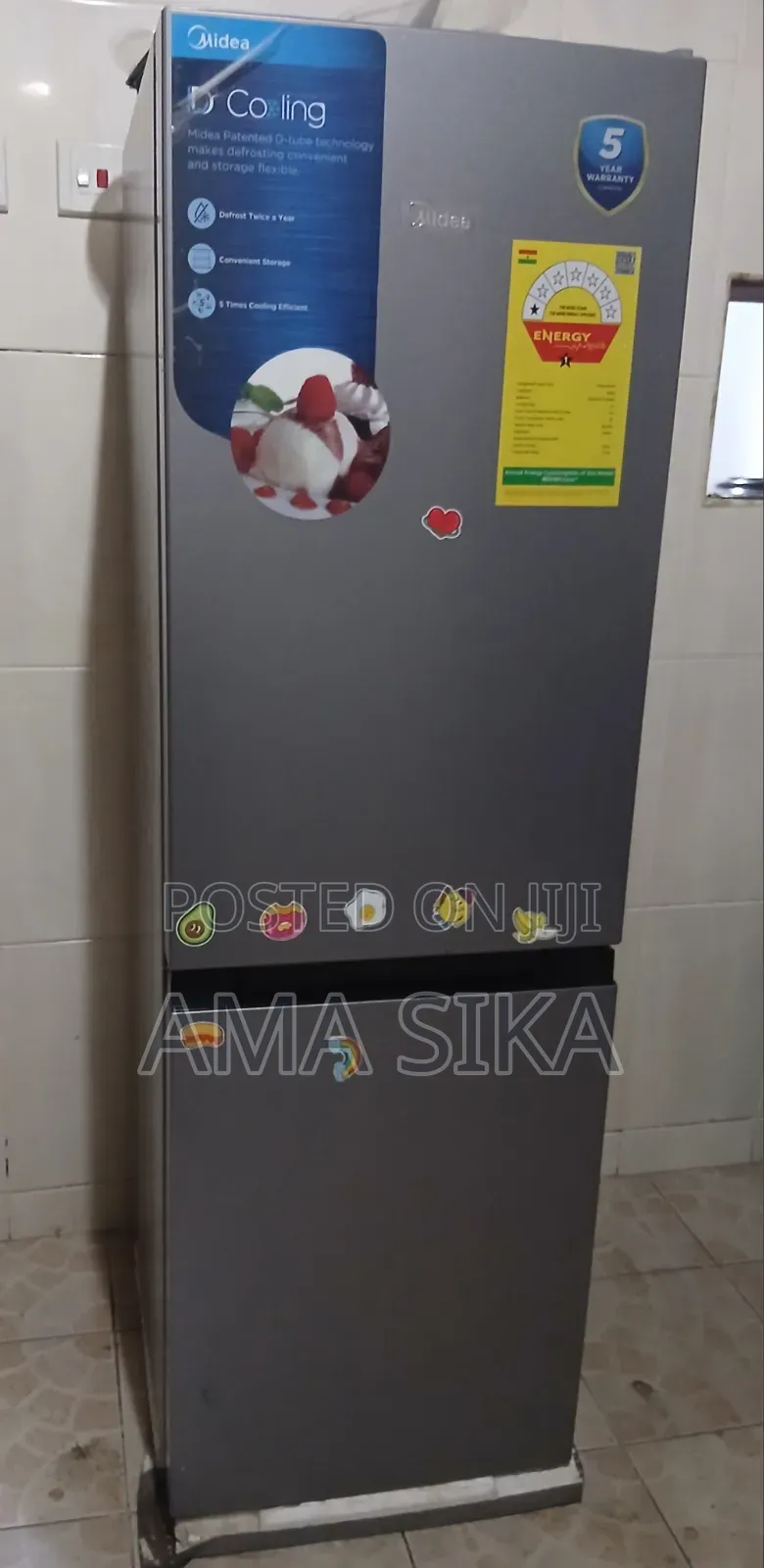 Only 6month Used Midea 174l Fridge Bottom Freezer
