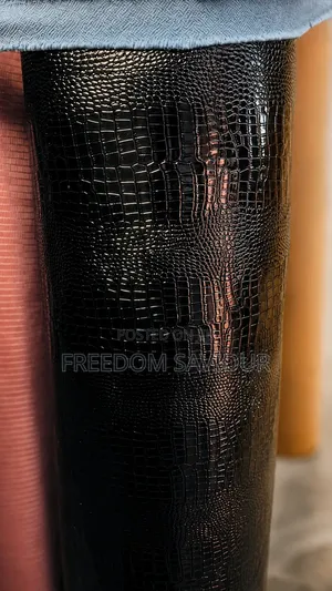 Luxury Black Crocodile Leather Upholstery Fabric