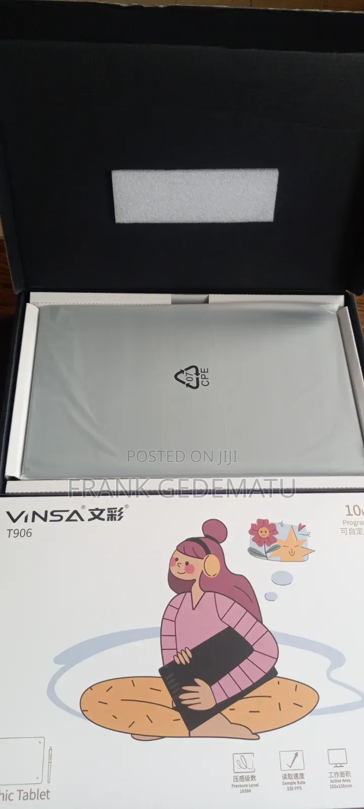 Vinsa 10×6 Graphic Drawing Tablet – For Online Teaching, Design Art