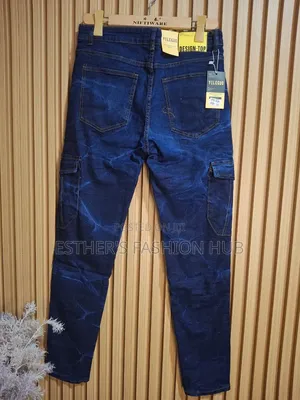 Quality Mens Cargo Jeans (Blue and Army Green)