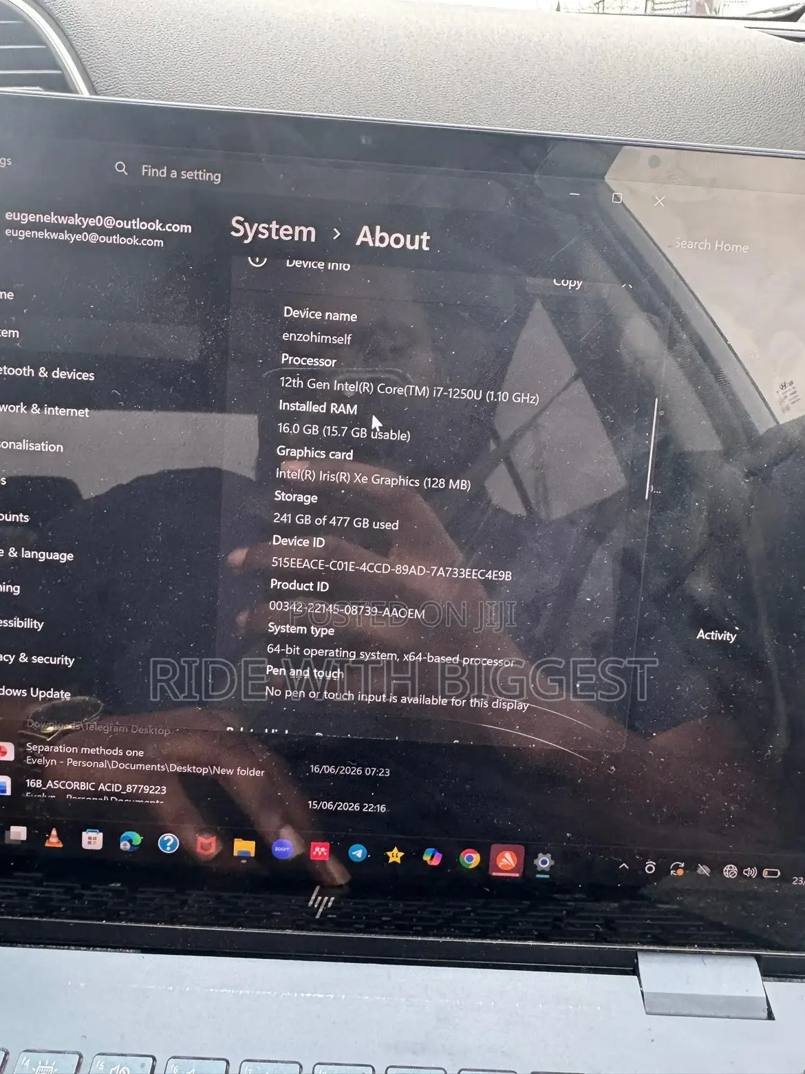 Laptop HP EliteBook x360 1040 G9 16GB Intel Core i7 SSD 512GB