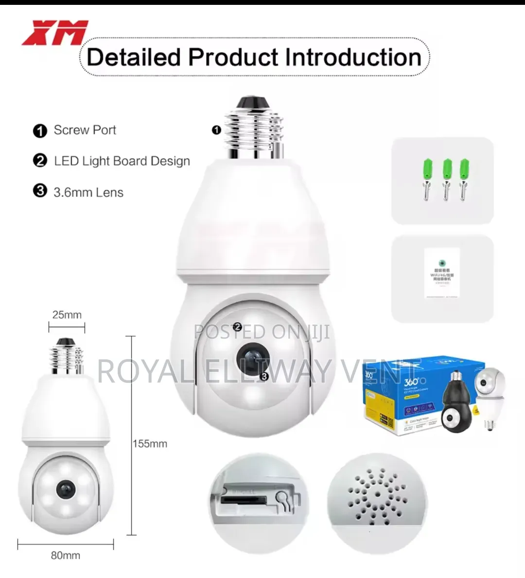 360 ° Bulb Cam