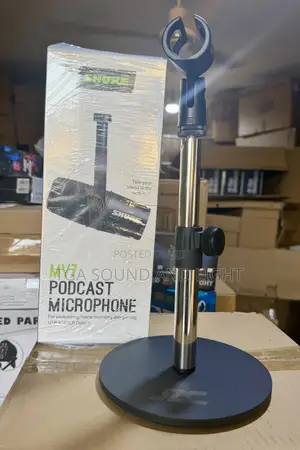 Shure Mv7 Podcast Microphone and Stand Bundle