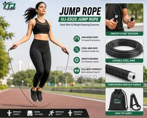 Adjustable Steel Wire Skipping Rope for Fitness, Cardio Weight Loss