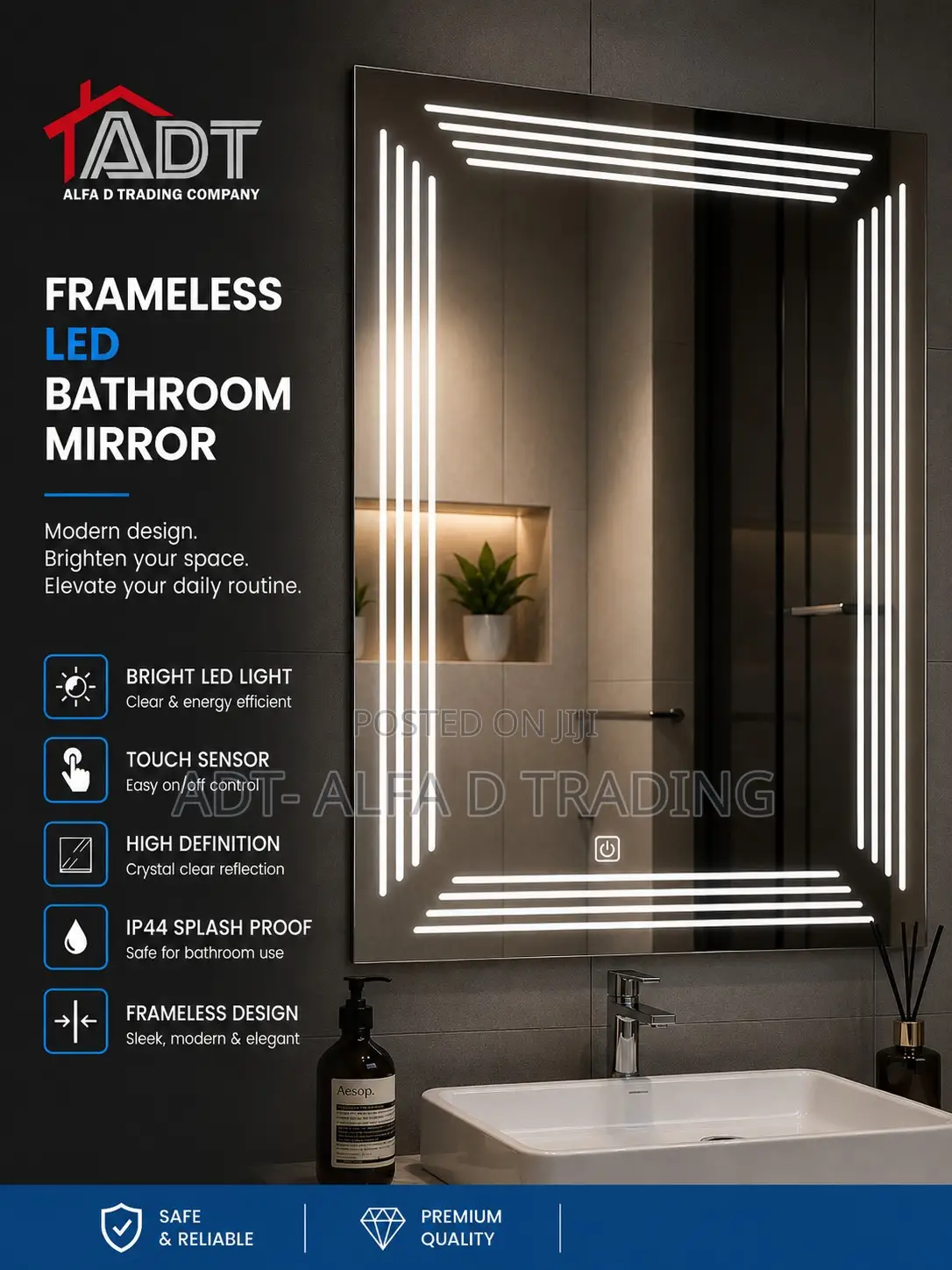 Frameless Led Mirror
