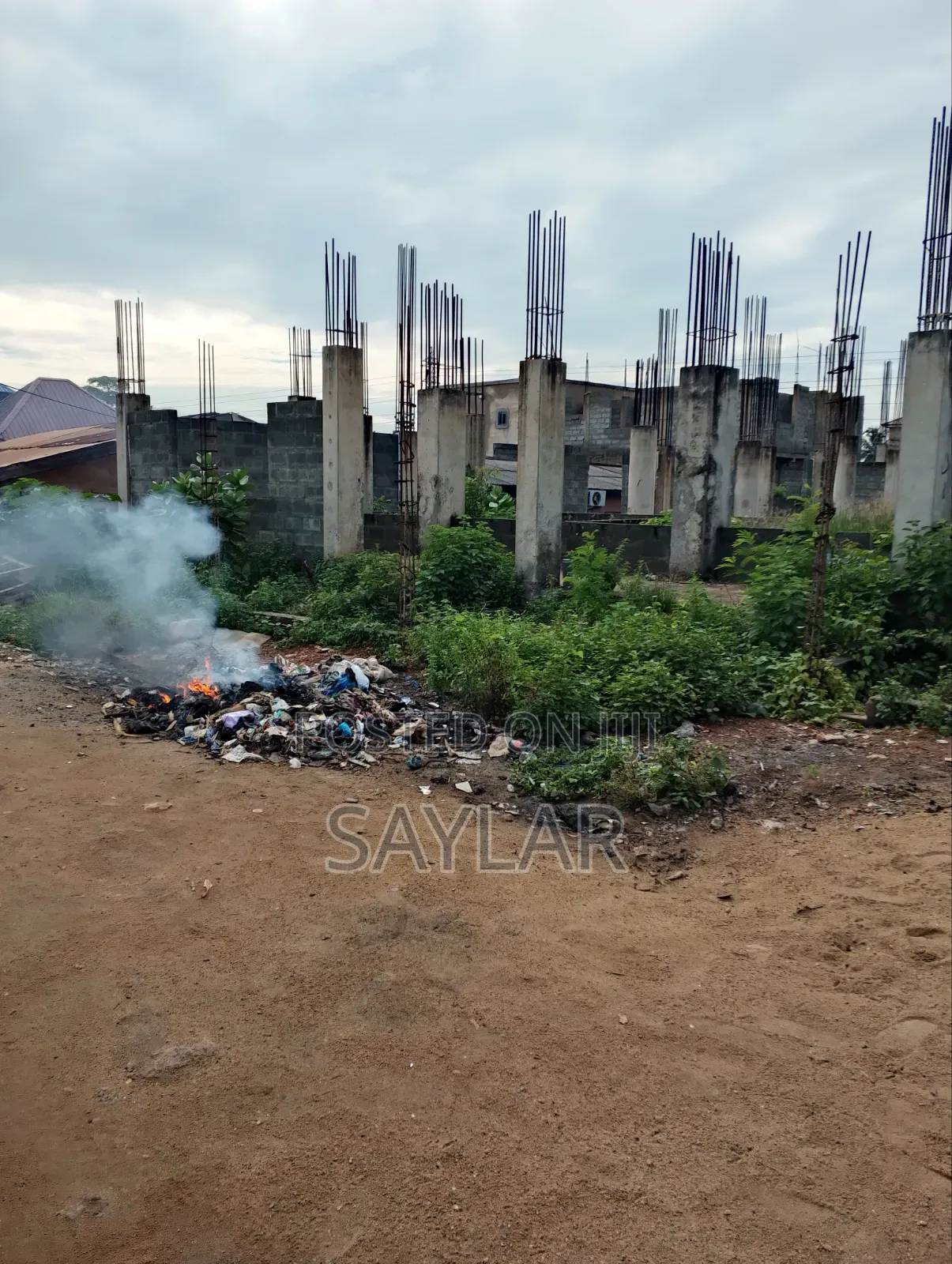 2 Plots on Main Road With an Uncompleted Structure for Sale Klagon