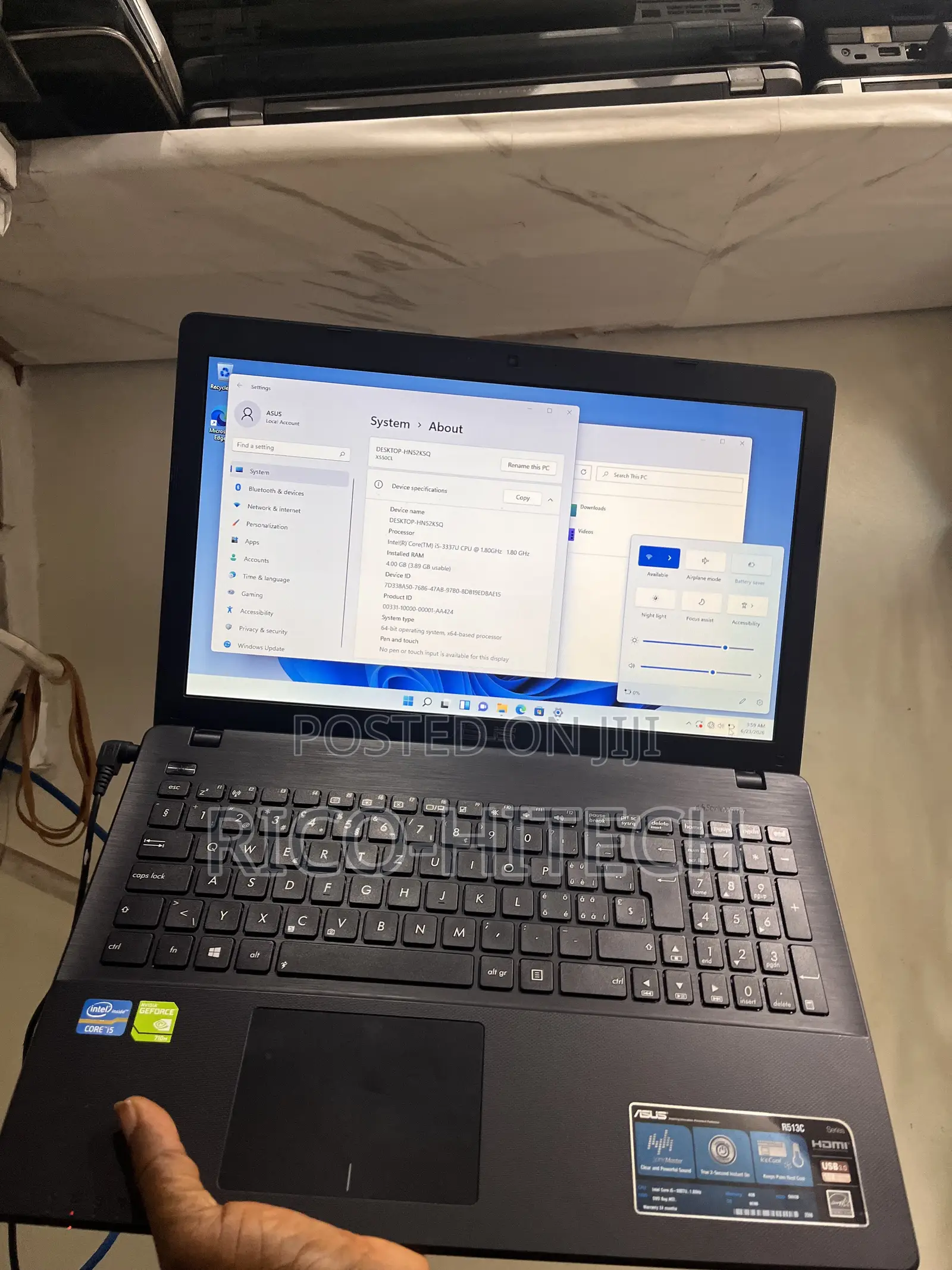 Laptop Asus R510JX 4GB Intel Core i5 HDD 500GB