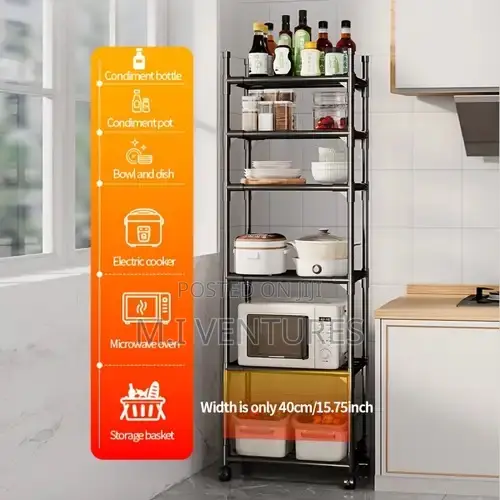 6 Tier Rolling Storage Rack