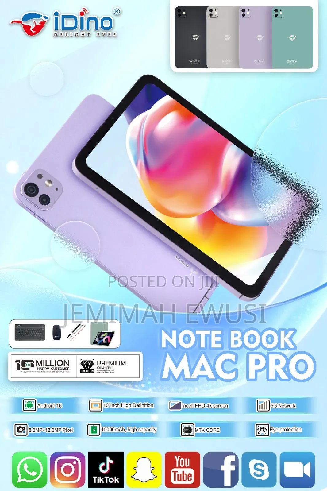 New Idino Notebook Mac Pro 512 GB