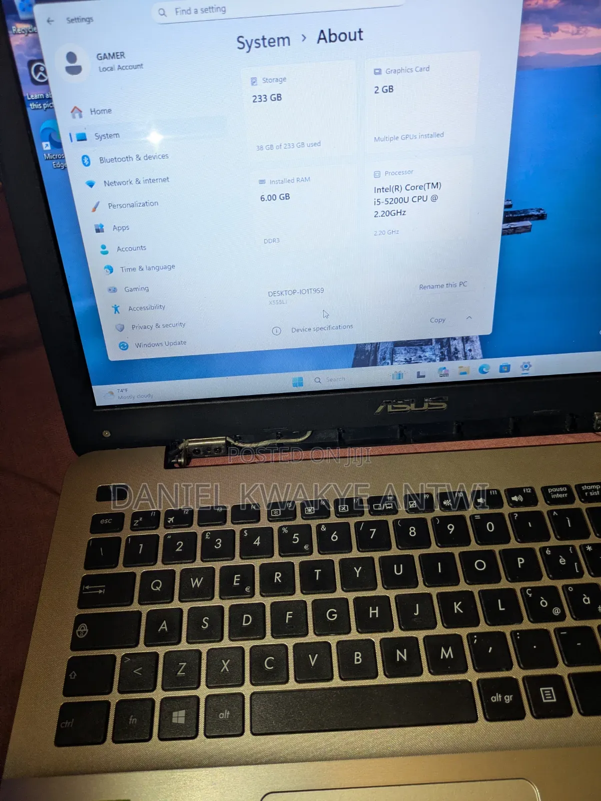 Laptop Asus X555LA 8GB Intel Core i5 SSD 256GB