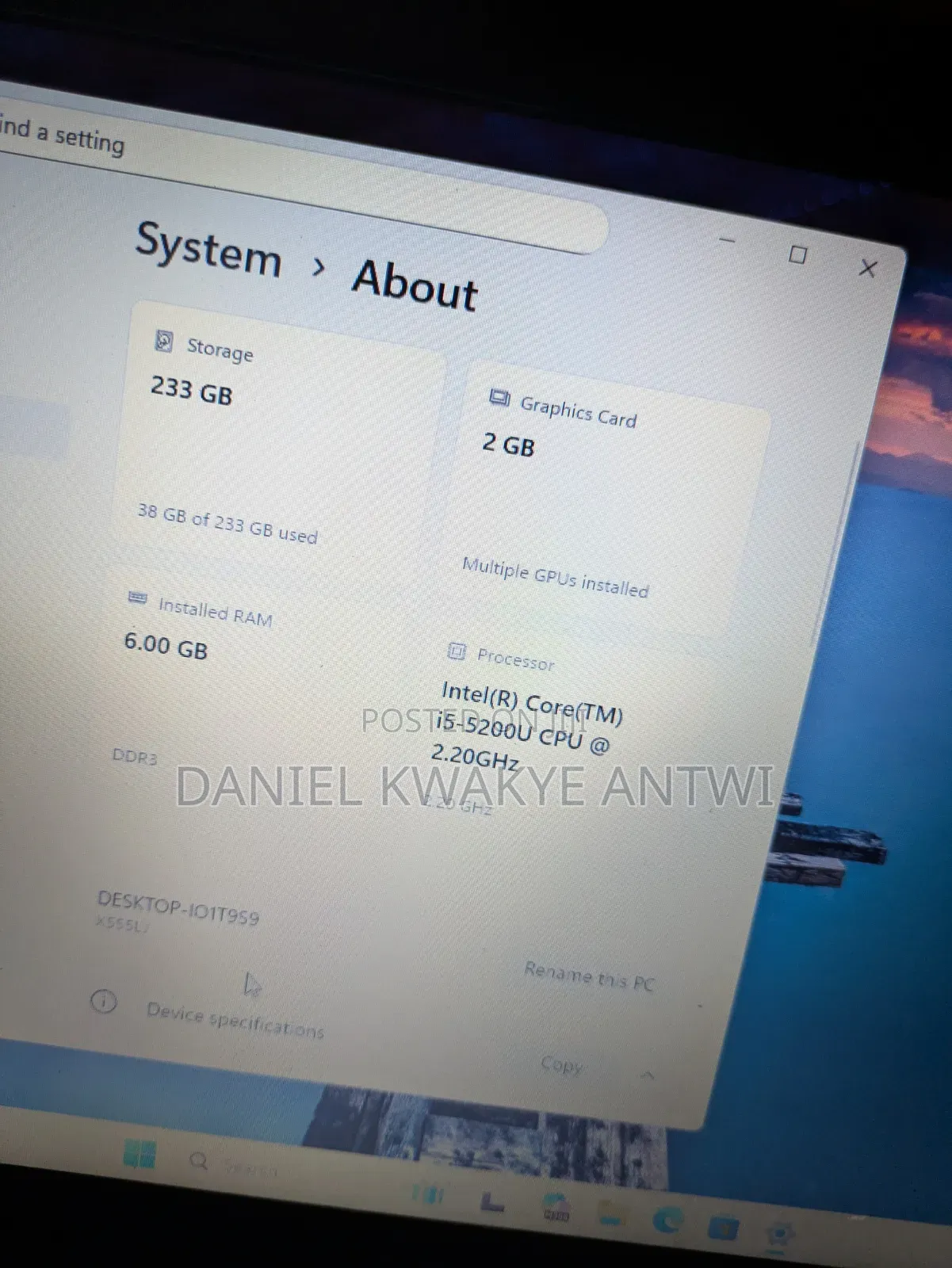 Laptop Asus X555LA 8GB Intel Core i5 SSD 256GB