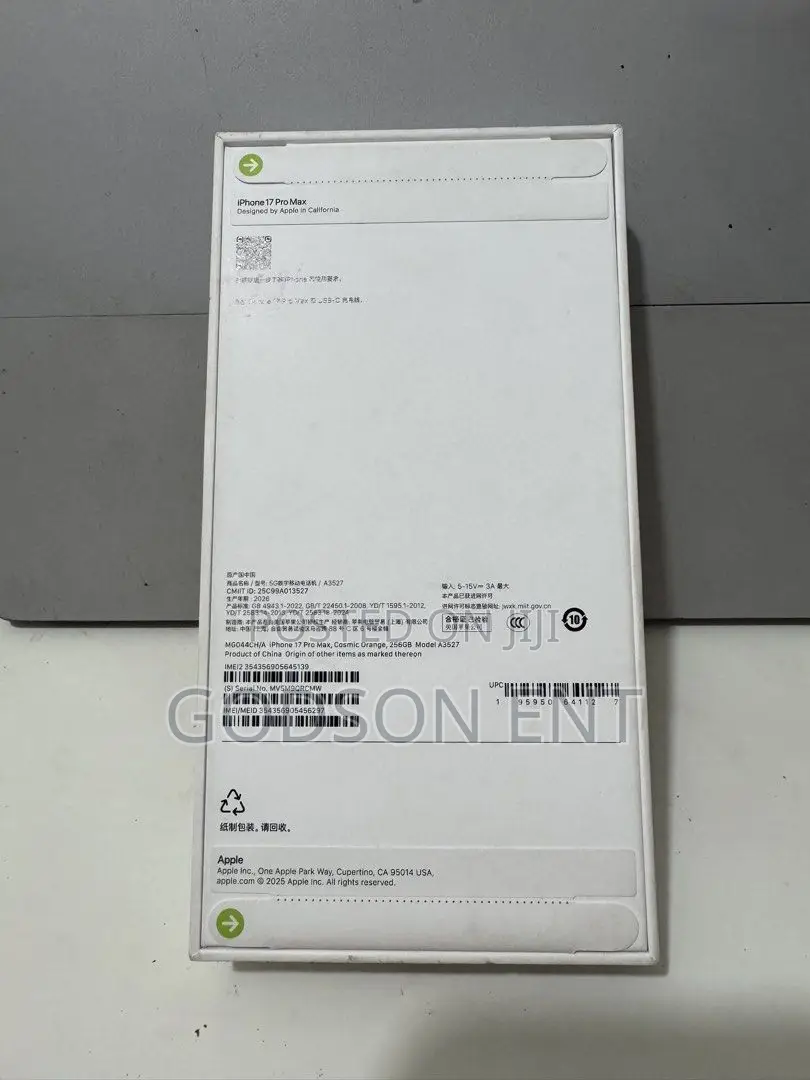 New Apple iPhone 17 Pro Max 1 TB Orange