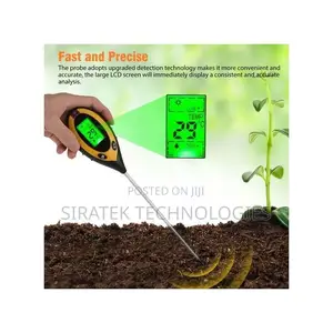 **4-in-1 Digital Soil Ph, Moisture, Temperature Light Meter**